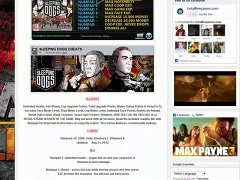 Hack and Trainer for Sleeping dogs August 22, 2012