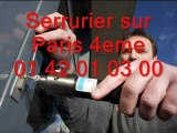 Serrurier sur Paris 4eme 01 42 01 03 00 Serrure serrurerie 75004