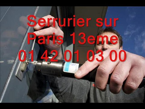 Serrurier sur Paris 13eme 01 42 01 03 00 Serrure serrurerie 75013