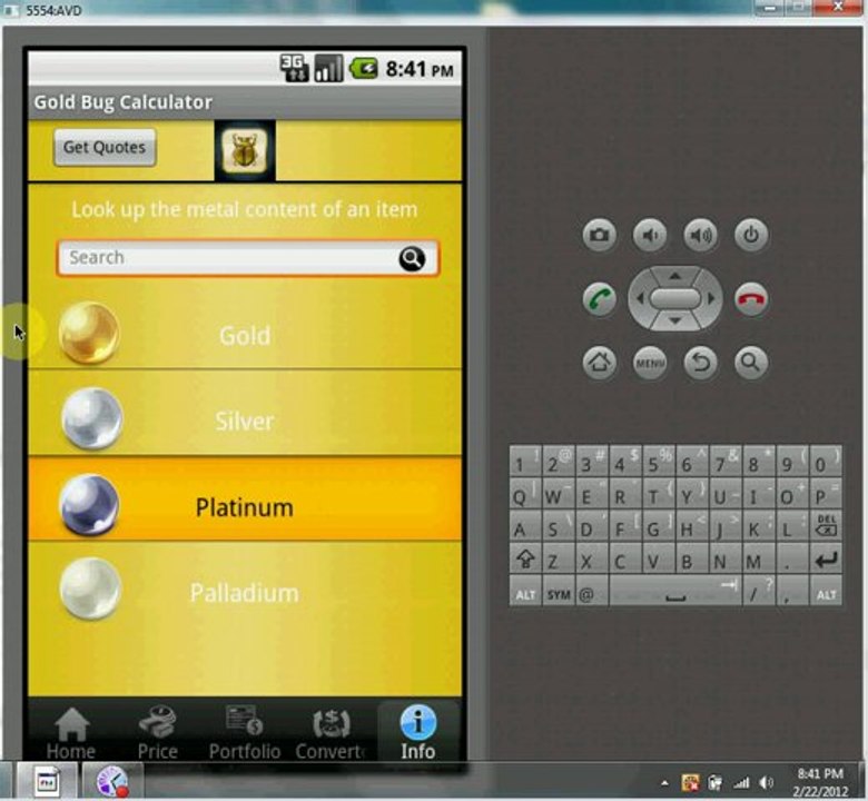 Iphone/Android App for Pawnbrokers and Metals Dealers