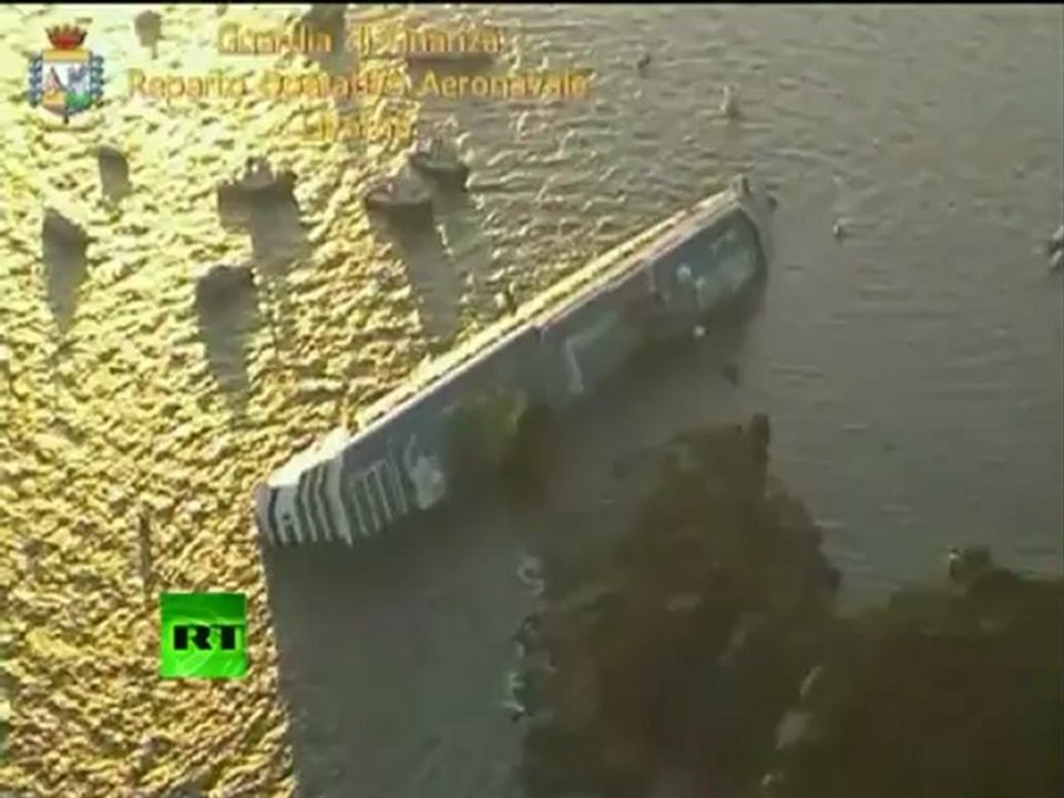 Cruise ship aground: More aerial views of Costa Concordia