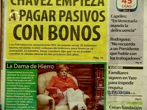 Titulares de primera página este 23 de Agosto