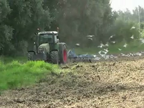 Tracteur Fendt 820 et un Lenken Karal 9