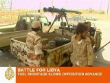 Fuel shortage slows Libyan rebels' advance