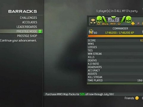 MW3 Prestige Hack - ANY PRESTIGE! [PS3, XBOX 360, PC] % FREE Download August 2012 Update