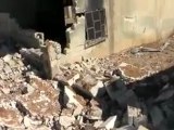 Syria فري برس  ادلب  حزانو اثار القصف على البلدة من الطائرات الحربية 23 8 2012ج2
