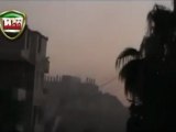 Syria فري برس  ريف دمشق قطنا لحظة قصف  احدى المنازل في قطنا   23-8-2012