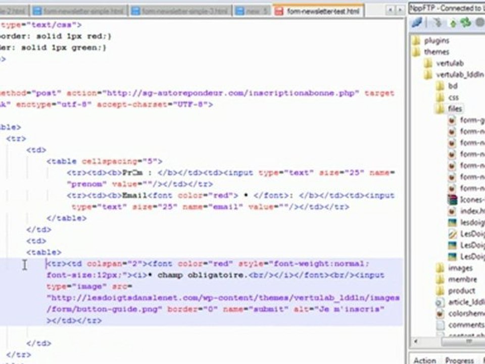 Tuto N°10: Un formulaire pour votre newsletter