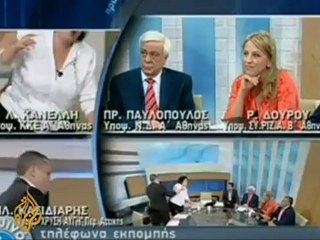 Political talk show turns nasty in Greece