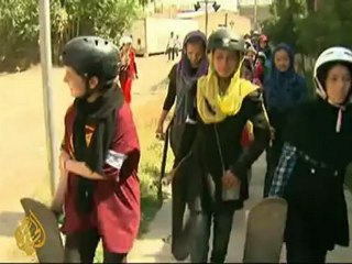 Skateboarders in Afghanistan take to the streets