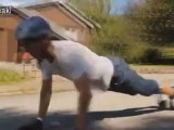 Skateboarder falls - like a king!