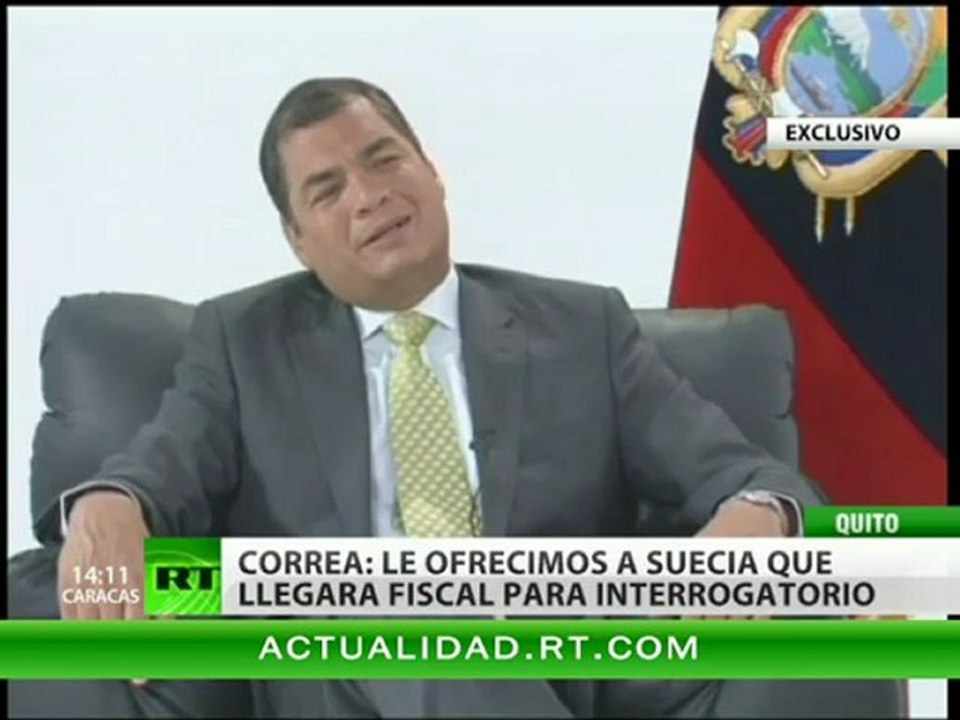 (VÍDEO) Rafael Correa en exclusiva a RT  Ecuador no teme represalias por asilo concedido a Assange – RT