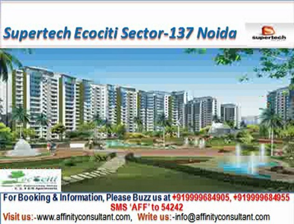 Supertech Ecociti studio apartment @ 09999684905 Sector 137 expressway Noida