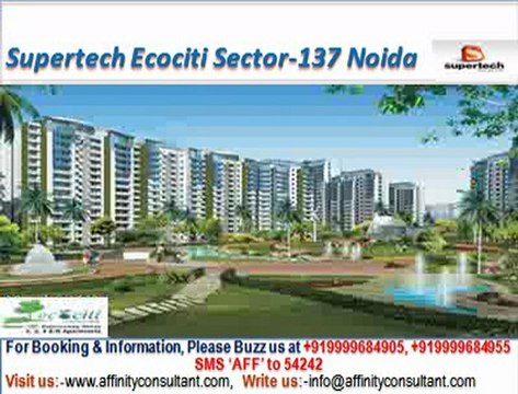 Supertech Ecociti studio apartment @ 09999684905 Sector 137 expressway Noida