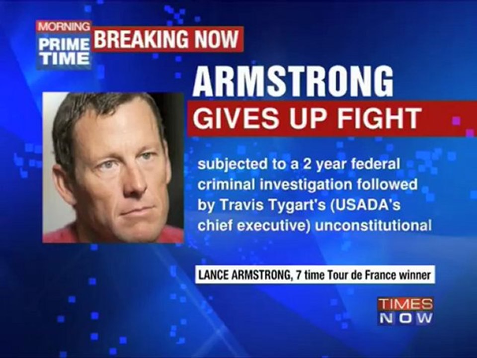 Lance Armstrong: I give up