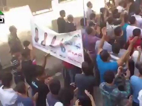 Syria فري برس ريف دمشق حرستا الصمود _مظاهرة جمعة درعا لا تحزني غن الله معنا 24-8-2012 ج4
