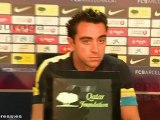 Xavi Hernández en rueda de prensa tras el clásico