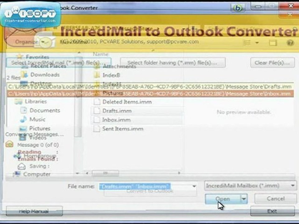 New Incredimail to Outlook - Migrate Emails from Incredimail2Outlook