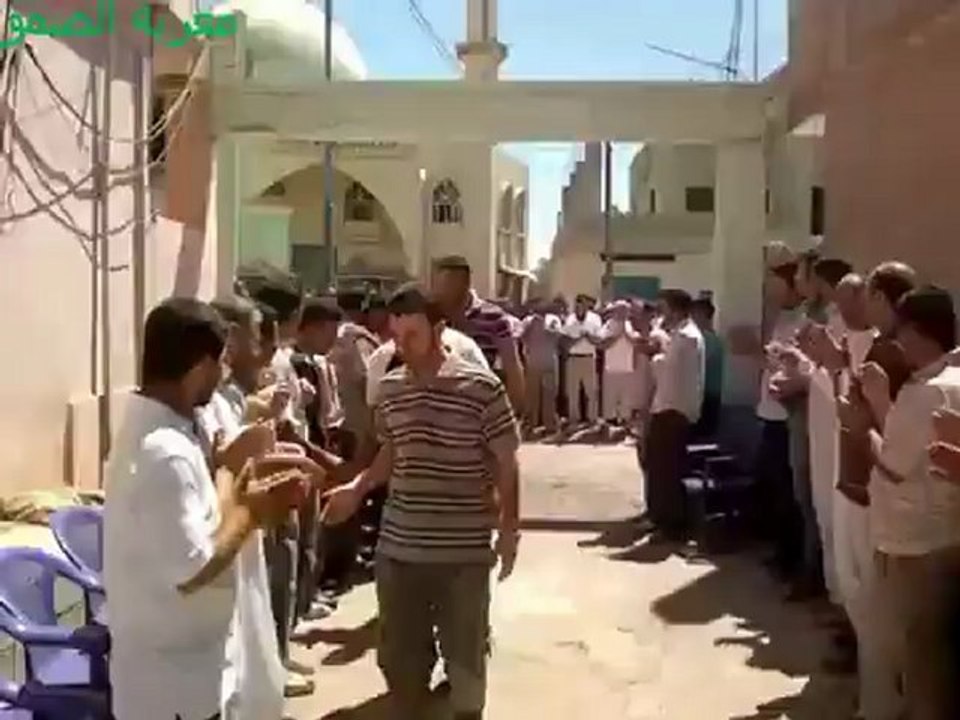 Syria فري برس  درعا معربة الصمود تعزية الشهيد الملازم أحمد البلخي  24-8-2012