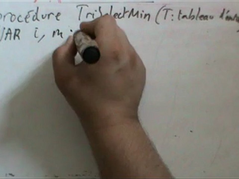 Premier algorithme de tri. Cours du 26 août 2012.