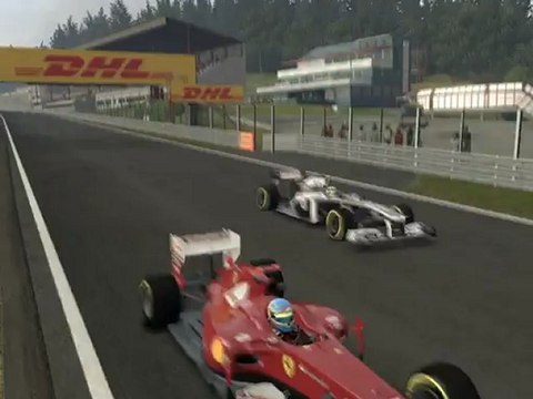 F1 2011 - GP de Belgique - Kier vs Alonso