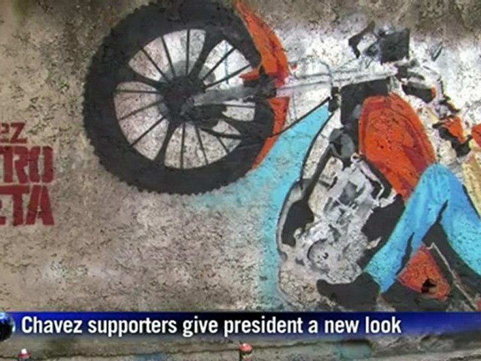 Chavez supporters give the president a new look
