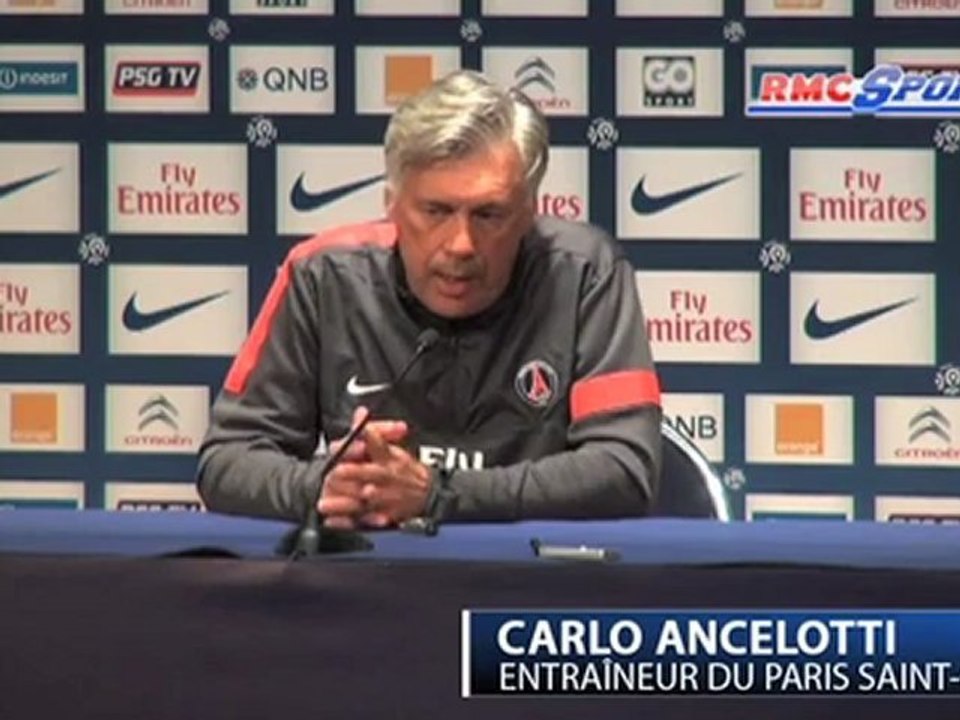 Ancelotti dos au mur