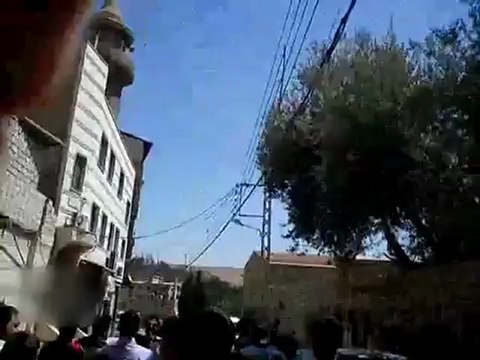 Syria فري برس ريق دمشق الهامة مظاهرة جمعة لا تحزني درعا إن الله معنا 24-8-2012