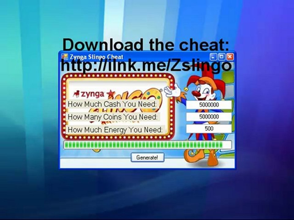 Zynga Slingo CHEAT [Hack] - Cash, Coins and Energy