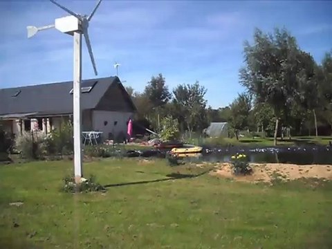 prototype jean-jacques 46 eolienne en bois fait maison montee sur mat