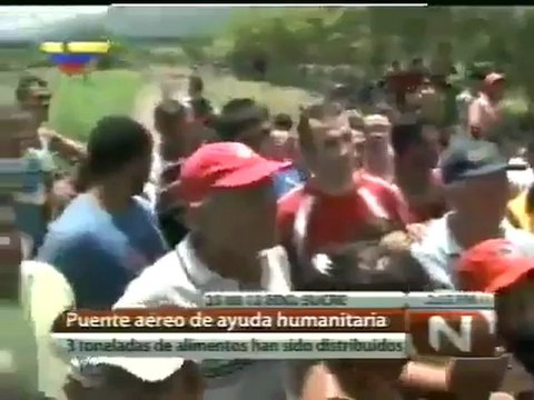 (VÍDEO) Inicia puente aéreo de ayuda humanitaria en Sucre