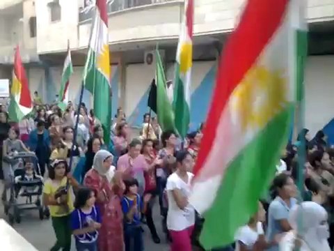 Syria فري برس الحسكه الدرباسية ـ سبت المرأة الكوردية الثورية 25-8-2012 هام