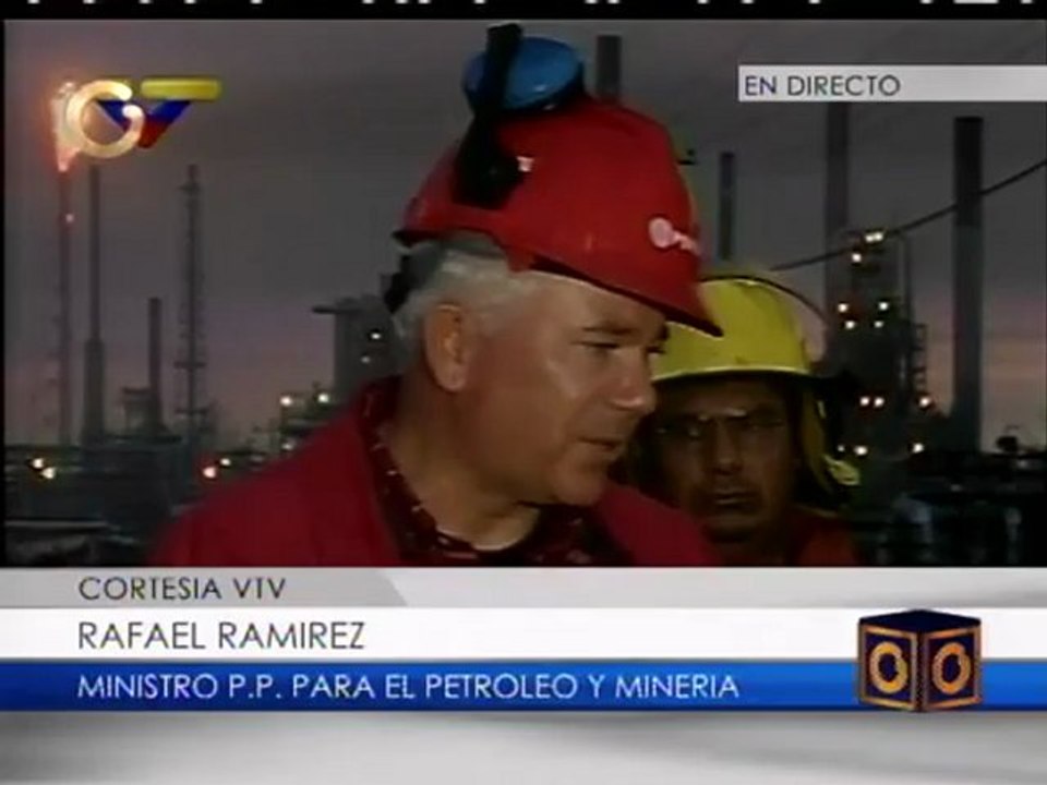 Ministro Ramírez ofrece nuevo balance sobre situación en Amuay