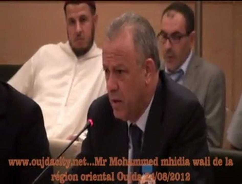 كلمة السيد محمد مهيدية والي الجهة الشرقية خلال  لقاء حول تفعيل اتفاقية الشراكة لتأهيل العالم القروي .  عمالة وجدة انكاد