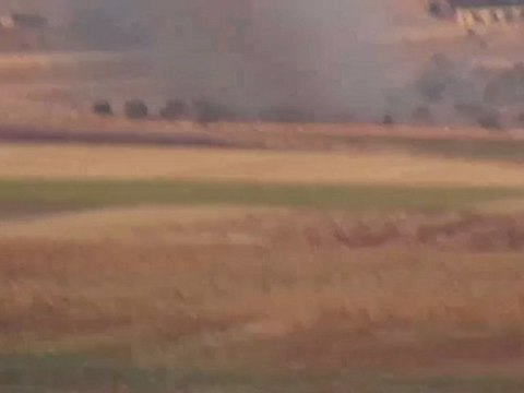 Syria فري برس حلب قصف على مدينة عندان بطائرات الميغ 26-8-2012