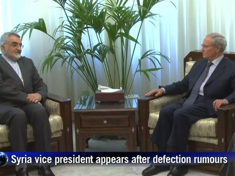 Syria vice president appears after defection rumours