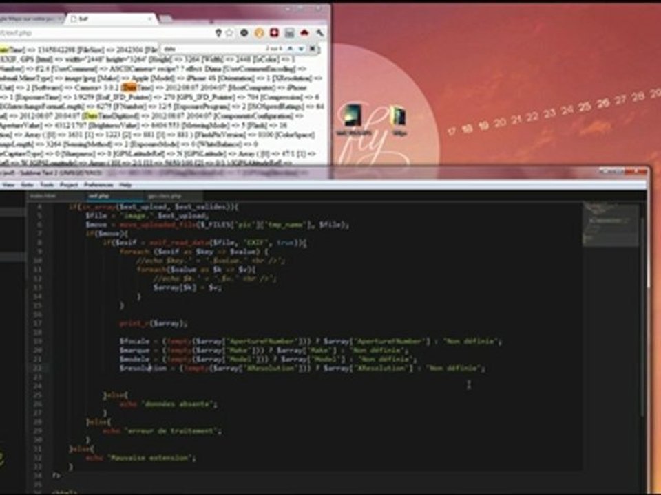 Récupérer les informations EXIF en PHP