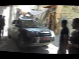Syria فري برس   حلب العقيد عبد الجبار عكيدي أحياء حلب القديمة -سوق الخابية 26-8-2012