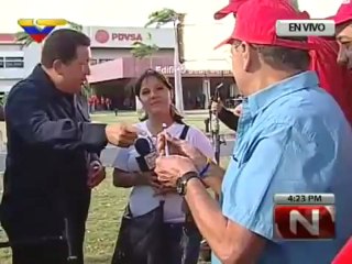 (VÍDEO) Presidente Chávez desmonta matriz de opinión de periodista de RCN sobre accidente en Amuay