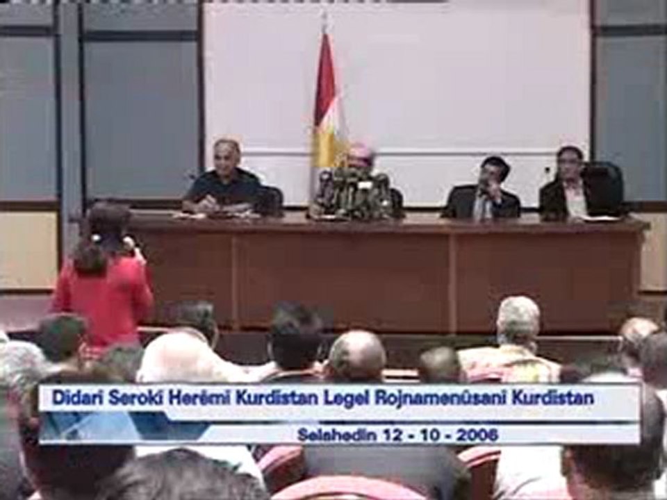 Serok Barzanî li gel rojnamevanên Kurdistanê 12.10.2006 (Beşa2)