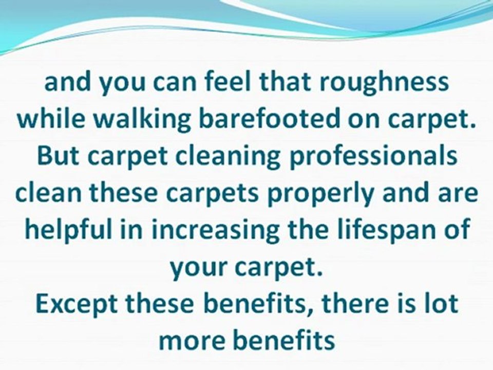 Advantages of hiring carpet cleaning professionals