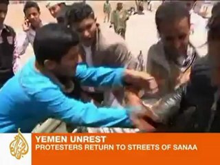 Protesters return to streets of Sanaa