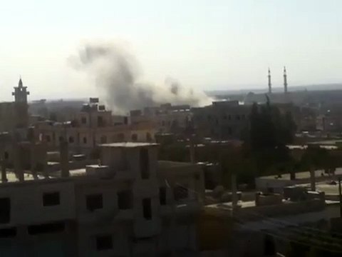 Syria فري برس درعا بصرى الشام _ مروحي منطقة بصرى الشام 26_8_2012