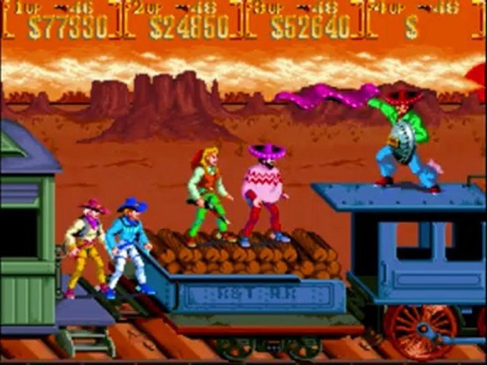 [Longplay] Sunset Riders avec les 4 personnages jouer  en même temps par moi