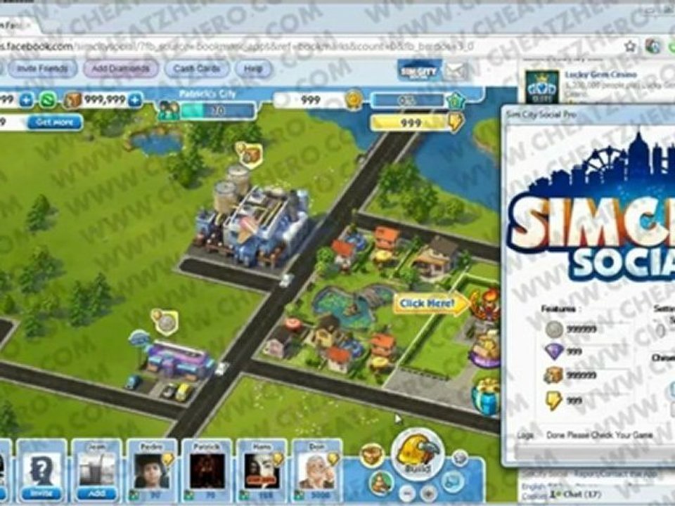 new sim city facebook diamonds bot