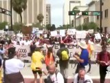 Protesters march on the RNC