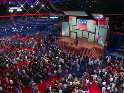 Republican convention opens... for a few minutes
