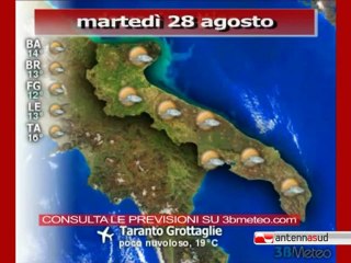 Previsioni del tempo, martedì 28 agosto