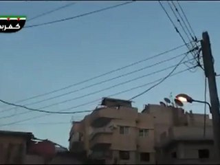 Syria فري برس  ريق دمشث  قصف عنيف من طائرات الميغ 23 على الغوطة الشرقية27-8-2012