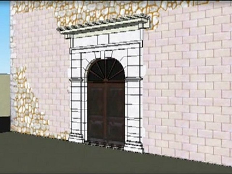 Lanas - le tour de  l'église